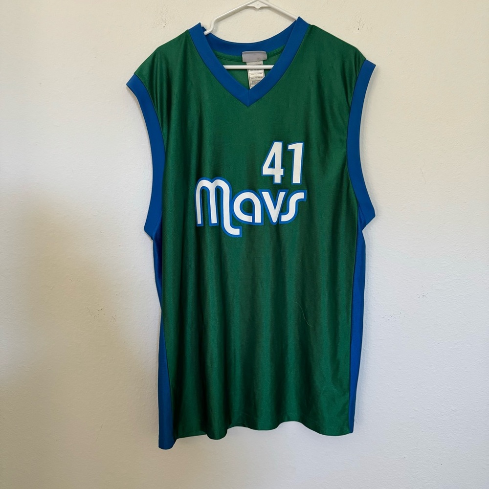 Dallas Mavericks Dirk Nowitzki Green Jersey NBA XL